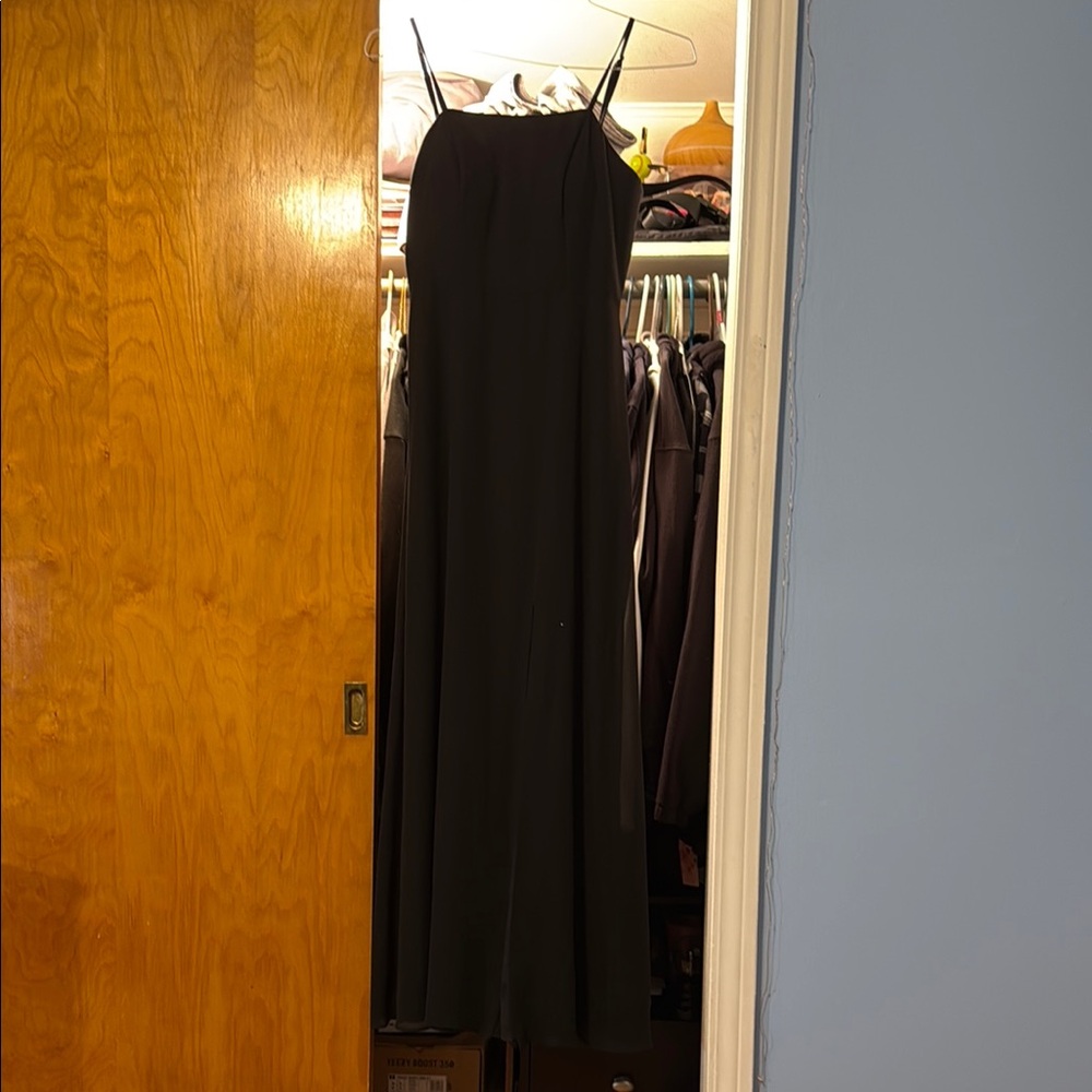 A-line Scoop Floor-Length Chiffon Bridesmaid Dress